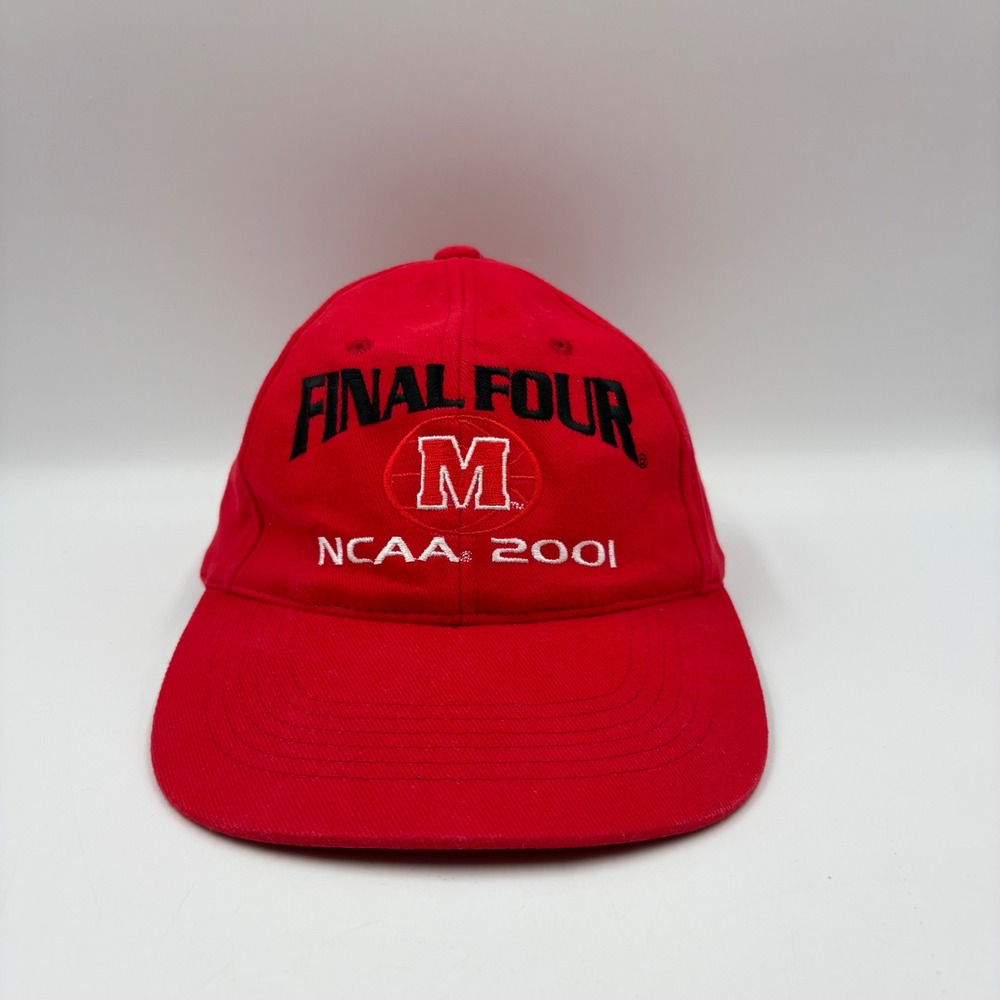 Headmaster NCAA Final Four 2001 Hat Maryland Terrapins Red Cotton OSFM Good